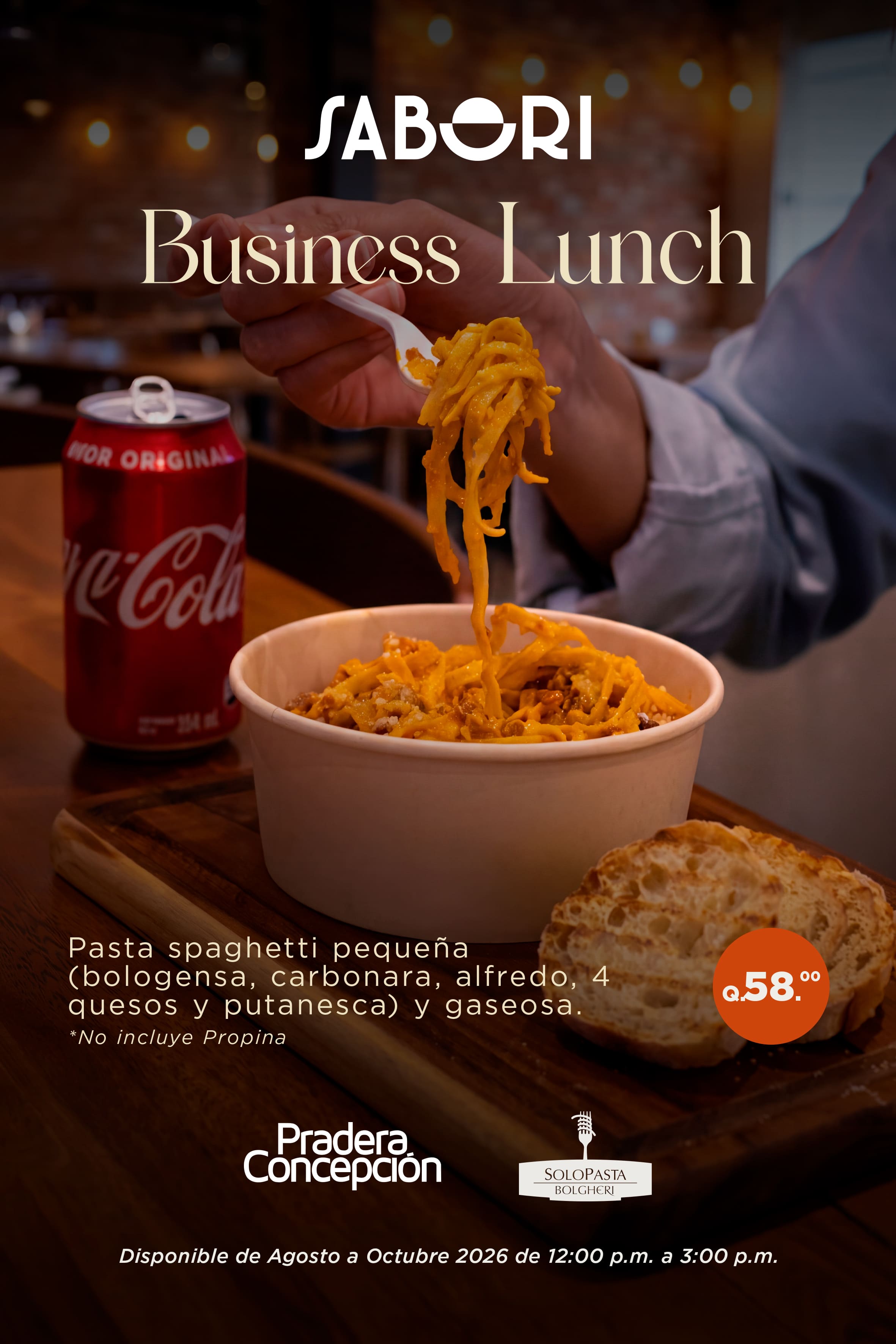 Menú Socios Solo Pasta
